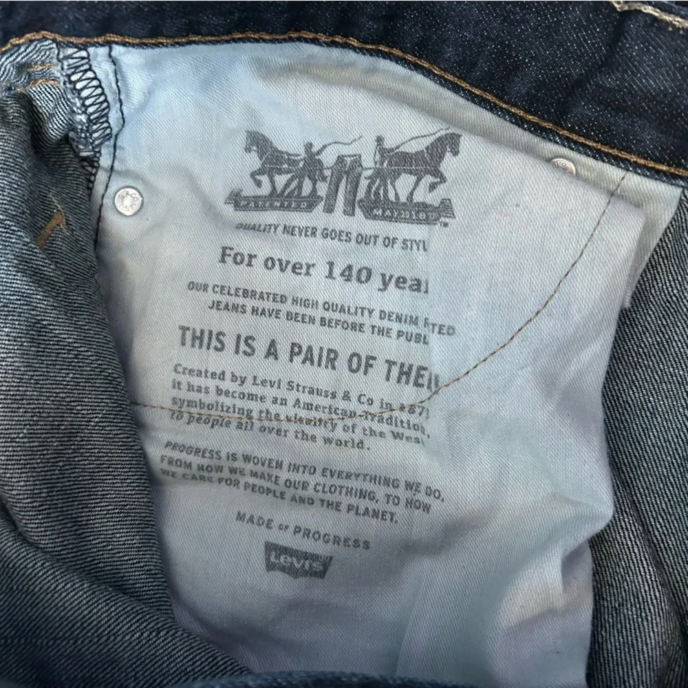 Men’s Levi’s 514 Dark Wash Denim Straight Fit Flex Jeans Size 40x32 |C59 - Picture 7 of 11